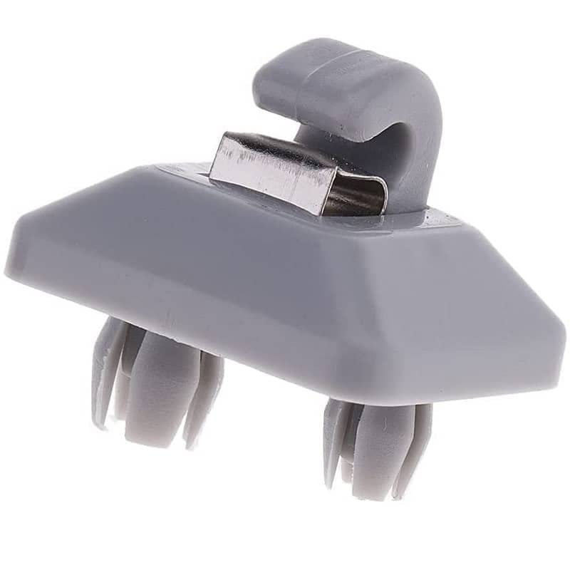 Soporte de gancho con clip para visera interior coche compatible con Aud - gancho parasol - gancho para visera - Compatible con Aud - Gris