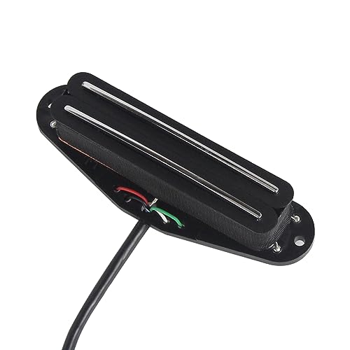 FLEOR Ceramic Hot Rail Single Coil Size Humbucker Pickups Set Neck/Middle/Bridge Pickup for Strat Style Electric Guitar Black - Image 3