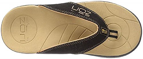 Neat Feat Men's Zori Sport Orthotic Slip-On Sandals Flip Flop, Black/Tan, 11 D US - FrenzyStyle