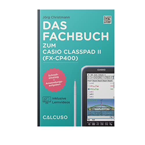 Casio Classpad II (fx-CP400) inkl. Schutztasche Schwarz & Fachbuch (176 Seiten, 17x24cm) – Grafikrechner – Smart Set