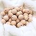 400pcs 16mm Wood Beads Natural Unfinished Round Wooden Loose Beads Wood Spacer Beads for Craft Making Decorations and DIY Crafts