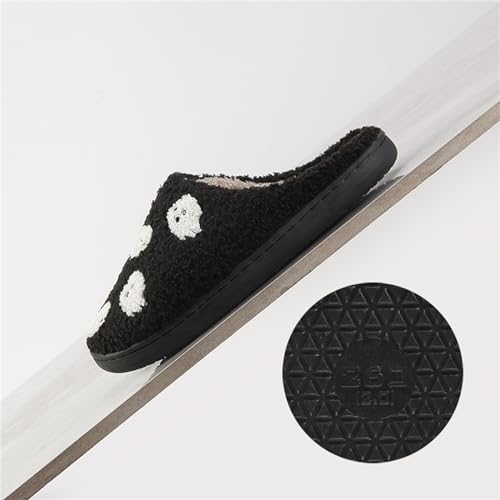 Image of Halloween Pumpkin Slippers for Womens Mens Cute Cartoon Slippers Plush Warm Memory Foam Shoes