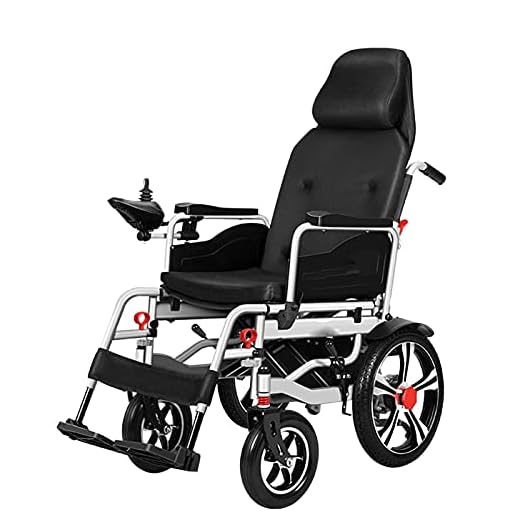 All Terrain Mobility Scooter Folding Electric Wheelchair,High Backrest Powerful Dual Motors Low Motor Sound 200 Kg Strong Load-Bearing Thick Breathable Cushion