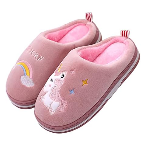 Cozozn Unicorn Plush Slippers for Kids Cover