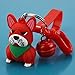 Produktbild HGFJG Schöne Silikon Bull Terrier Schlüsselbund Tierfigur Hund 3D Welpe Schlüsselring Haustier Mode   Freund Mädchen Geschenkzubehör