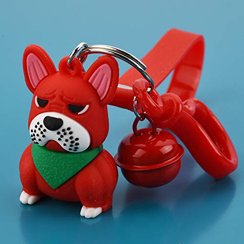 Preisvergleich Produktbild HGFJG Schöne Silikon Bull Terrier Schlüsselbund Tierfigur Hund 3D Welpe Schlüsselring Haustier Mode Freund Mädchen Geschenkzubehör