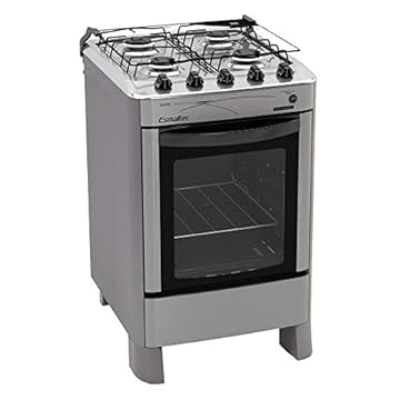 Fogão Piso 4 Bocas Esmaltec Acendimento Automático Inox Bivolt - Ágata