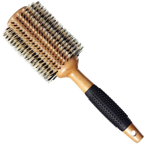 Sam Villa Signature Series Oval Nylon & Boar Bristle Round Brush With Bamboo