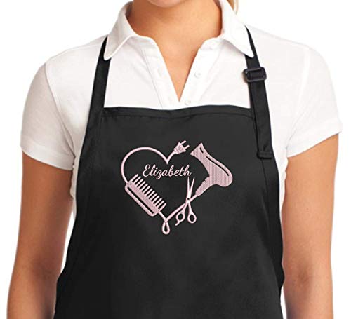 Custom Embroidered hair stylist apron. Hair stylist apron. Hair stylist gift. Hairdresser apron. Personalized hair stylist apron.