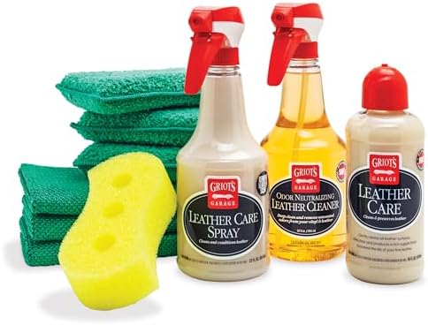 Griot's Garage Starter Leather Care Kit, Includes Odor Neutralizi...
