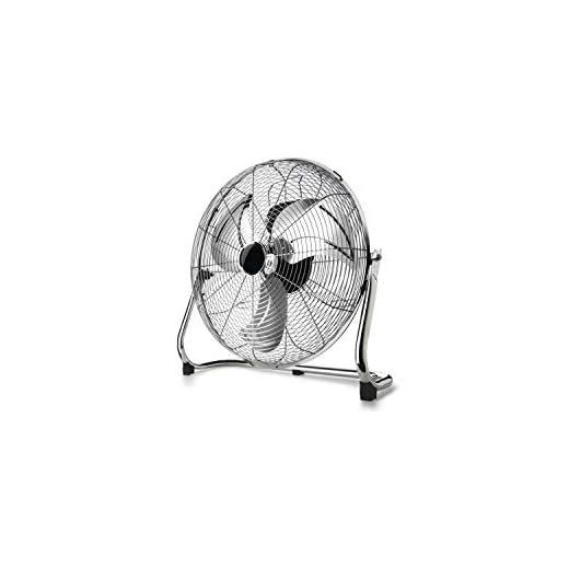 Taurus Sirocco 18 - Ventilador circulador de aire, 3 velocidades, 3 hélices metálicas, 45 cm de diámetro, inclinación ajustable, 120 W, rejilla extraíble, silencioso, base antideslizante, Color Cromo