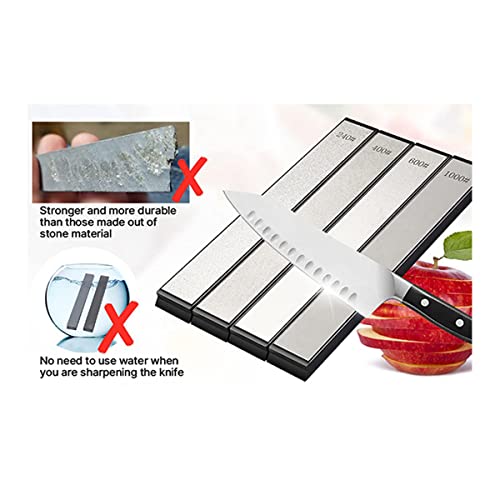 9Pcs Set Diamondnal Knife Sharpener Replacement Fixed Angle Sharpening Stone System Grinding Bar Diamond Whetstone Oil Stone (H Set) #TOP2