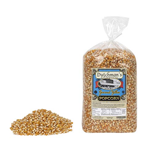Dutchman's Popcorn - Gourmet Yellow Popcorn Kernels (4Lb Refill Bag), Old Fashioned Popping Corn, Non Gmo, Gluten Free, Microwaveable, Stovetop And Air Popper Friendly #TOP1
