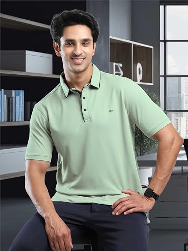 Image of STELLERS Men's Premium Softberry Pique Polo T-Shirt | Feather Touch Feel |Regular Fit| Odour Resistant| Anti-Static| Wrinkle Free | Quick Dry | Stretchable | Lightweight | Sweat-Proof