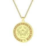 Genérico Colgante del zodiaco de Cáncer para mujeres niñas collares de choque de la constelación Joyería regalo