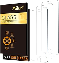 Ailun Glass Screen Protector for iPhone SE 2022 3rd Generation, [3Pack] Case Friendly Tempered Glass