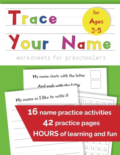 Trace Your Name Worksheets for Preschoolers: Name Writing...