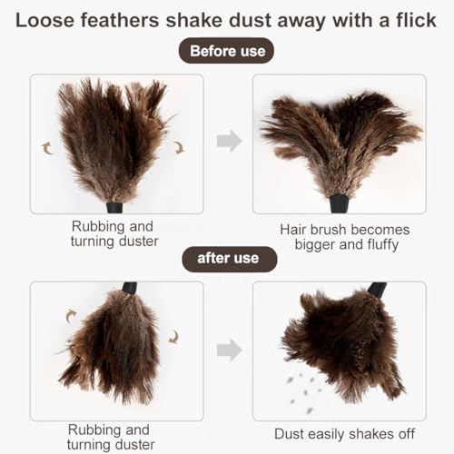 KEMUZ Plumero Atrapapolvo Telescópico Extensible, Plumero de Plumas con Mango de Plástico, Elimina el Polvo al Instante sin Productos Químicos, Perfecto para Limpieza Diaria en Casa y Oficina - imagen 4