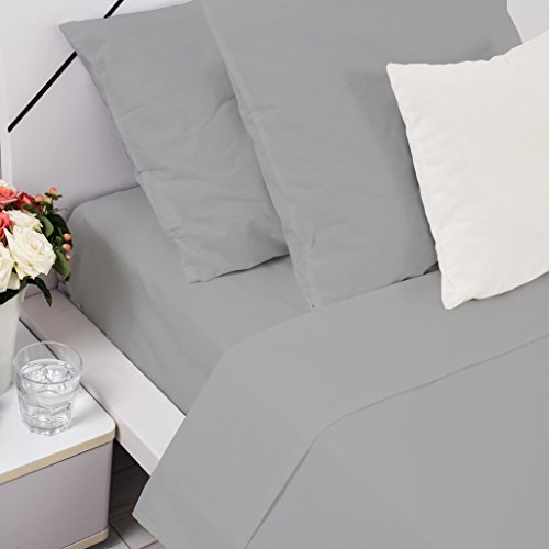 Lenzuola in tinta unita, 50% cotone, 50%