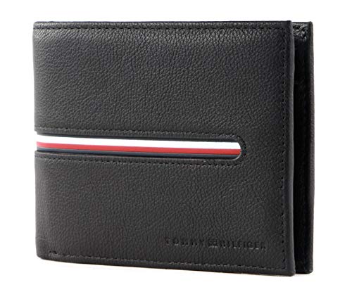 Tommy Hilfiger Herren Geldbörse TH Downtown CC Leder Schwarz AM0AM07294-BDS