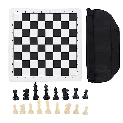 Tabuleiro De Xadrez Portátil Para Viagem, Conjunto De Xadrez Preto E Branco Para Lazer Ao Ar Livre Para Crianças,...