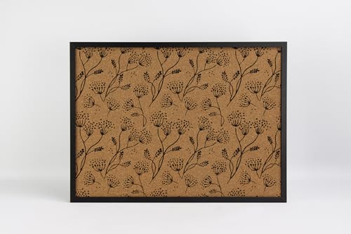 Tableau en liège mural WallPops HB6276 panneau affichage floral noir mémo