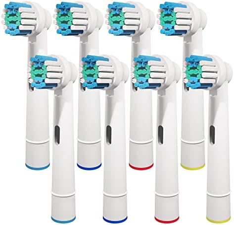 8 Pcs Replacement Toothbrush Heads Compatible with Oral B Braun Cross Clean, Professional Electric Toothbrush Brush Heads Refills for Oral-B Action Pro 500/750/1000/1500/3000/3757/5000/7000/7500/8000