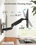 HUANUO Moniteur Moniteurs Monitor Wall Mount pour 17 à 35 inch Écrans plats courbés, Moniteur mural Supporte jusqu'à 26.4lbs, Mont mural Vesa réglable en hauteur, Max 200x200mm