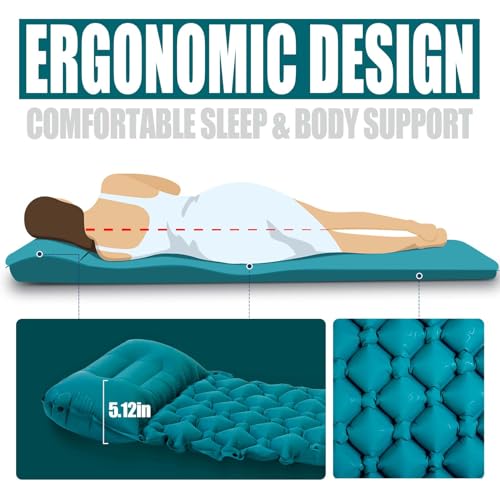 Camping-Sleeping-Inflatable-Pad-Extra-Thick-313947-inch-Ultralight-Self-Inflating-Air-Mat-with-Pillow-for-Outdoor-Backpacking-Camp-Hiking-Tent-UltraClassicUpgradedExtra