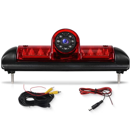 Hodozzy Caméra de Recul pour Ducato Late 3 gen 2006-2017/ Peugeot Boxer 2006-2017/ Citroen Jumper 2006-2017, 720P AHD/CVBS Mode Double Caméra pour Feu Stop...