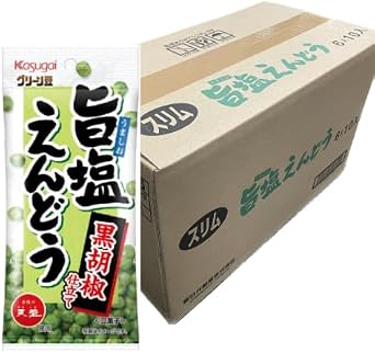 Kasugai Slim Green Beans Salted Pea, 1.4 oz 40 g x 60 Bags 6 x 10 Sold as a Case
