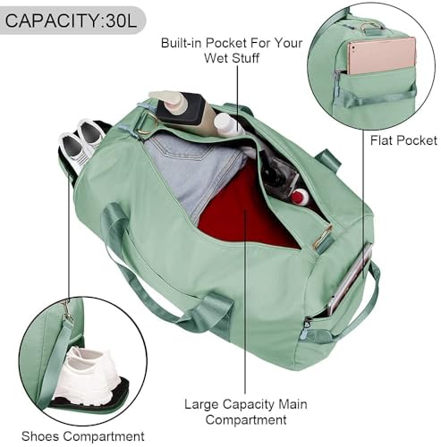 SEYROLIN Nylon Foldable Travel Duffel Bag || Portable Waterproof Lightweight Carry On Luggage Sport Folding Duffle Bag || Outdoor Weekend Tote Carry Bag, Sports Gym Bag. 6 41RZbh7j7nL
