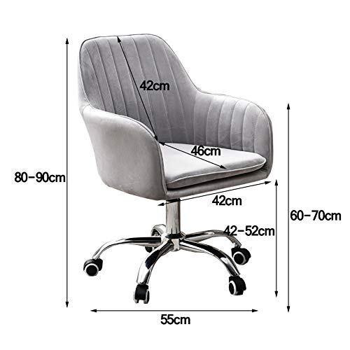 Chaise de bureau ergonomique velours 150 kg à hauteur réglable - 3