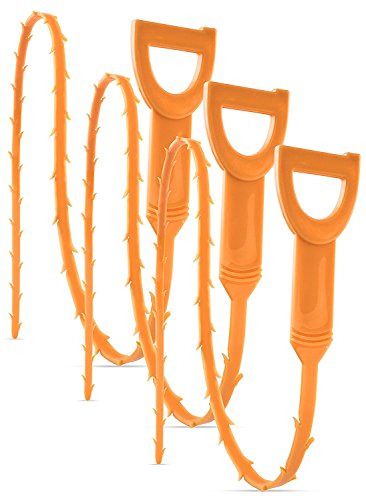 Bastex 3 Pack Clog and Hair Remover Cleaning Tool- for Kitchen, Bathtub and all Sinks