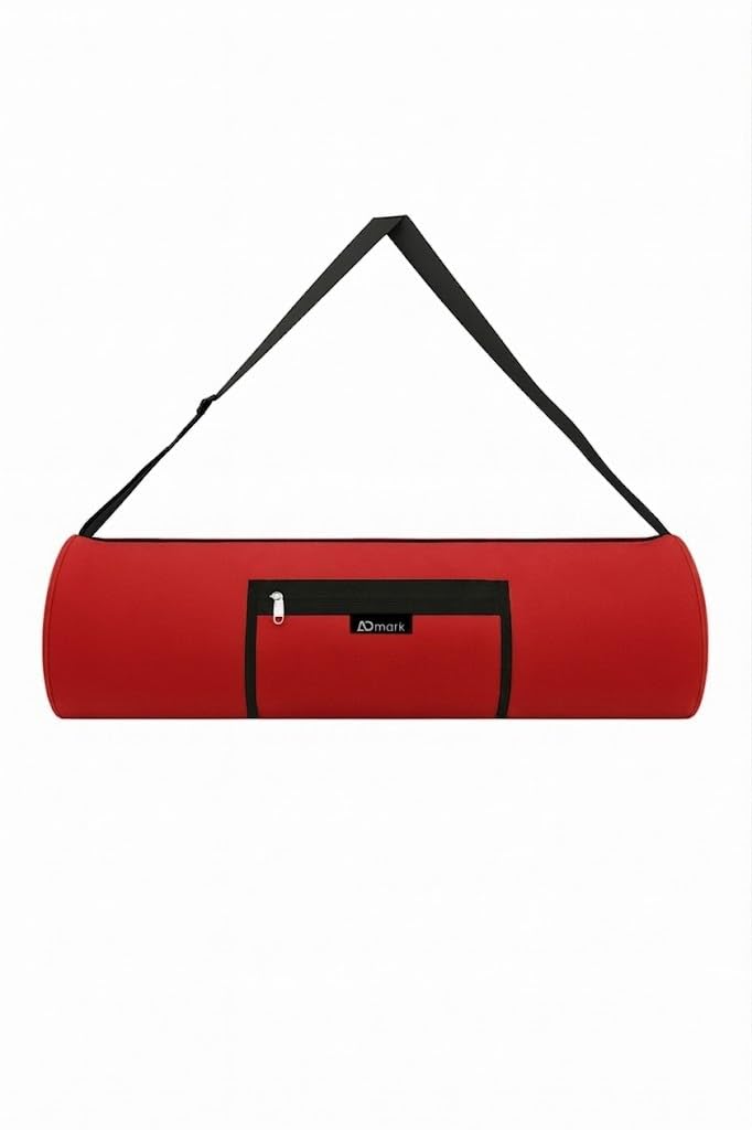 Yoga Mat Bag with Adjustable Shoulder Strap and Zip Pocket, Green-image-45