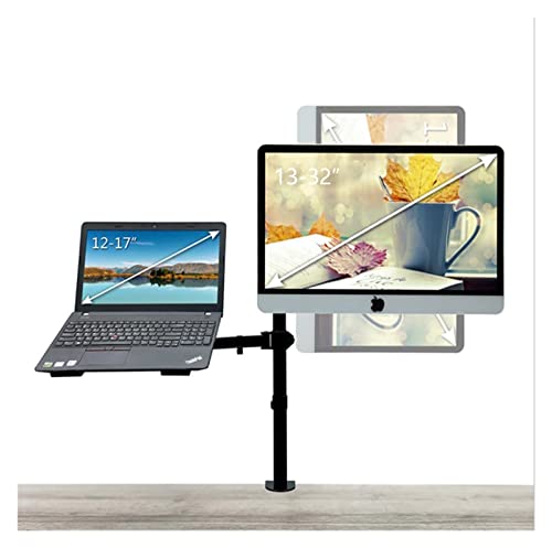 Support de bureau pour moniteur de télétravail et plateau ordinateur