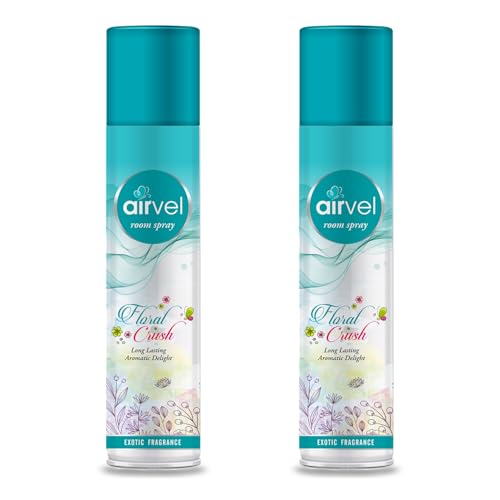 Image of Airvel Floral Crush Fragrance Spray | Non-Toxic, Safe | Long-Lasting Freshness Pack of 2 (217ml each)
