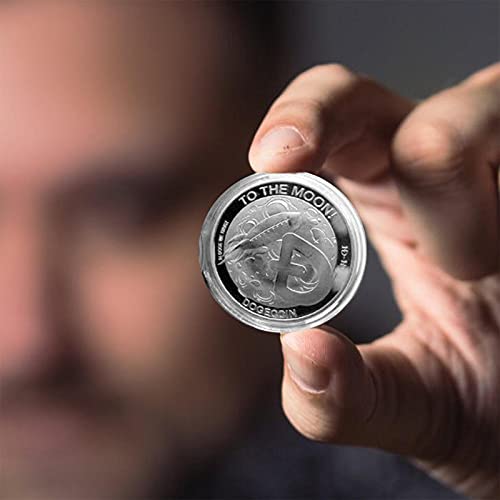 Moeda Dogecoin, moeda comemorativa Dogecoin 2021, moedas de lembrança, emblema de arte de metal, moe