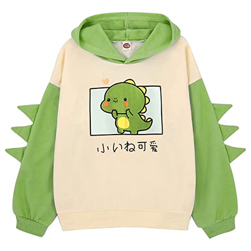 Pull à capuche dinosaure filles pour l'école et les loisirs d'hiver
