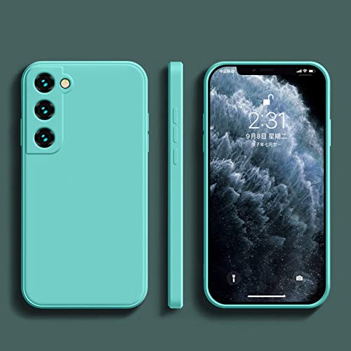 Coque silicone liquide Samsung Galaxy S10 cyan clair anti-choc