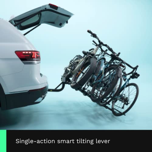 Kac Kr-Brqdbk Heavy Duty K4 Sport 2 Inch Hitch Rear Mounted 4-Bike Bike Rack With Locking Hitch Pin, Smart Tilt Feature, And 240 Pound Capacity, Black #TOP3