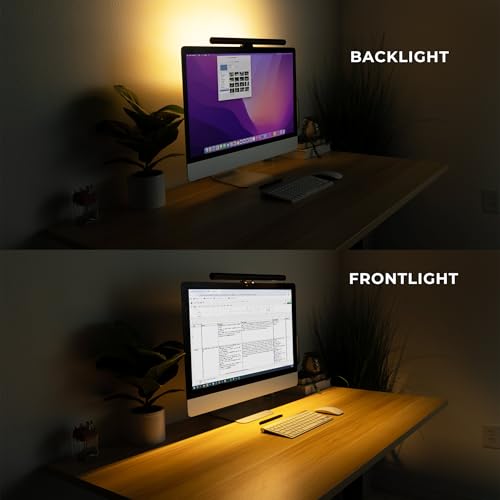 Mount-It! USB LED Monitor Light Bar with Dimming and Adjustable Color Temperature for Home, Office, and Gaming