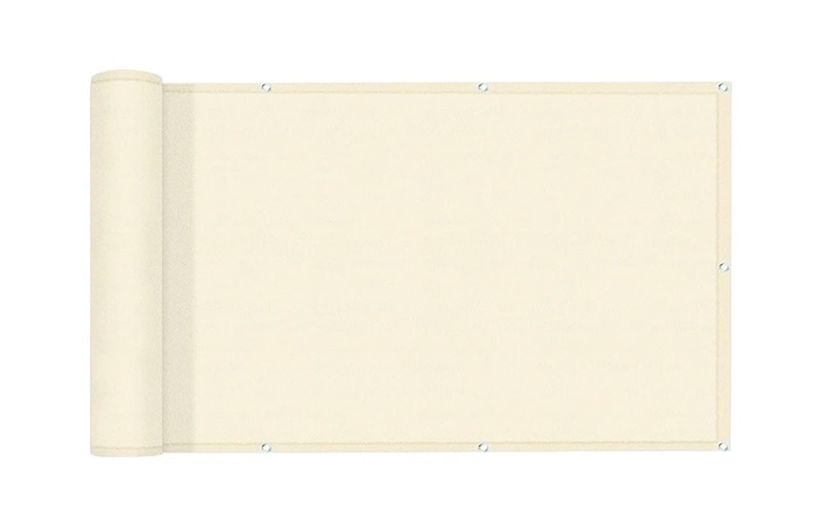 frangivista balcone Recinzione impermeabile Vela Ringhiera for balcone Schermata for la privacy Antipioggia Anti-UV for terrazza Tessuto barriera antivento Panno parasole(Milky White - 50CM,0.6x5m)
