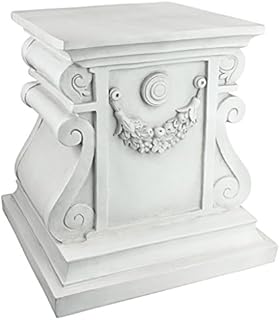 Design Toscano NG314100 Classic Statuary Garden Plinth Base Riser, Large 38 cm, Polyresin, Antique Stone