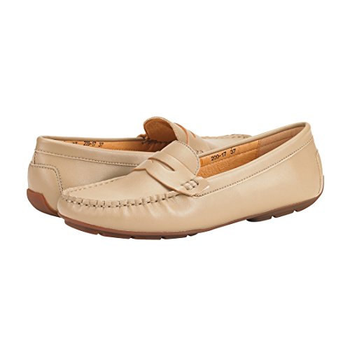 JENN ARDOR Penny Loafers for Women Vegan Leather SlipOn Comfortable Driving Moccasins Ballet