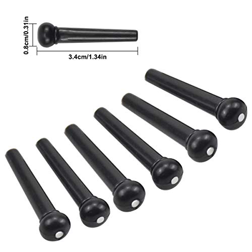 NATUCE Gitaar Brug Pins Pegs, Plastic Gitaar String Pins, Bone Akoestische Gitaar Zadel en Moer, Gitaar Accessoires voor… - Image 6