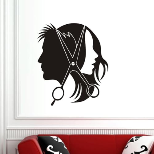 Sticker scene de peluquería en relieve para decorar paredes de restaurantes 7