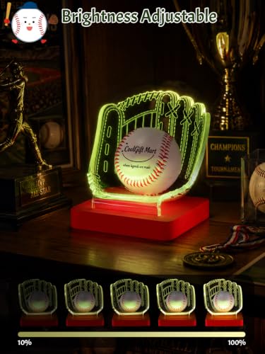Image of CoolGift Mart Baseball Display Holder, Baseball Gift for Men Boys(Red Base)