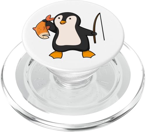 Pinguino Pescatore Pesce Pesca PopSockets PopGrip per MagSafe
