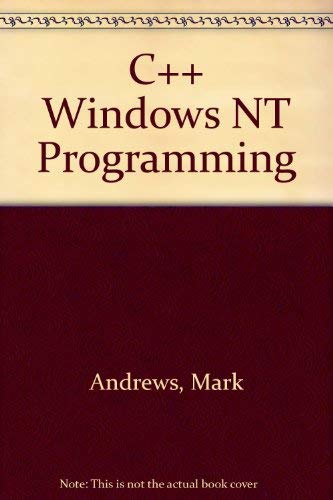 C++ Windows Nt Programing 1558283005 Book Cover